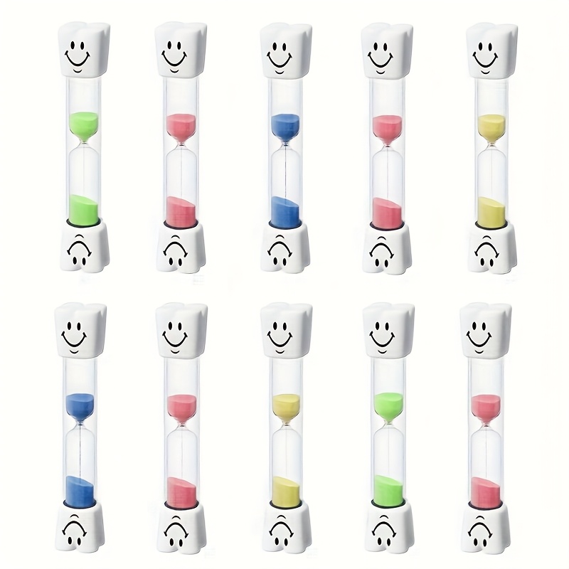 10pcs Colorful Mini Hourglass- 3 Minute Timer, Hourglass With , No Batteries Needed, Durable Plastic Suitable For Classroom, Brushing Teeth, Kitchen Tasks(random Color)