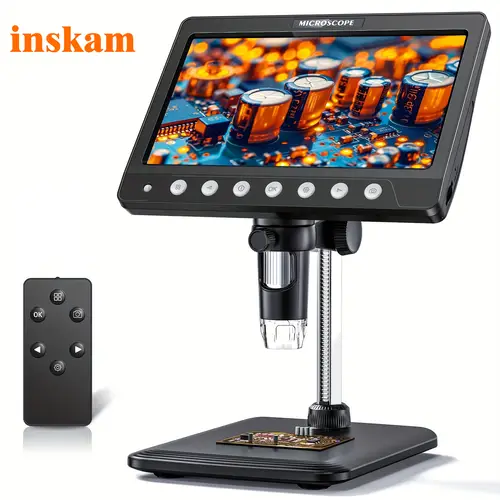 ips digital microscope 1200x magnification with 8 adjustable led lights usb powered coin soldering microscope for error pcb inspection usb compatible with windows microscope for