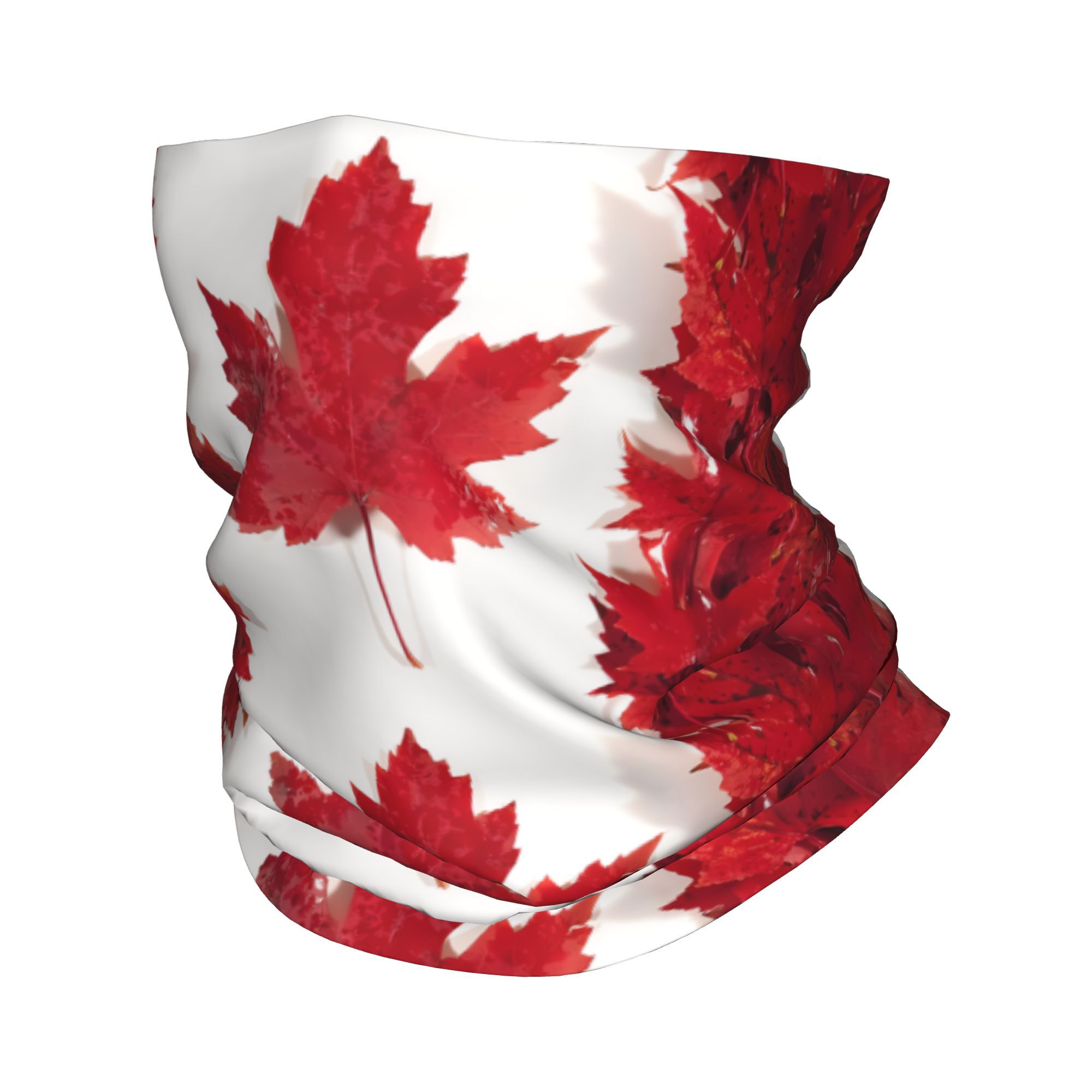 TEMU Foulard Homme Feuille d'Érable Bandana Masque Facial Cou Polyester Impression 2D