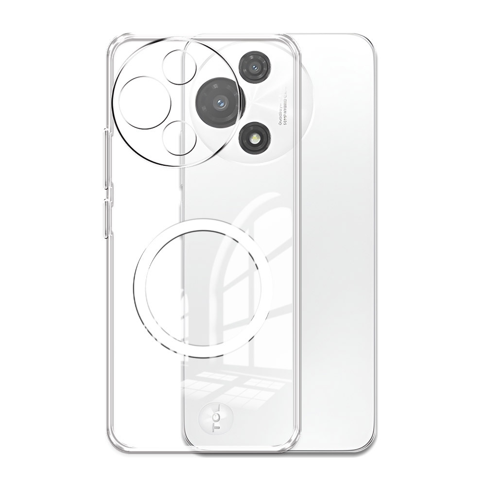 TEMU Phone Case - Compatible With For Tcl 60 Se 5g High-definition Transparent Magnetic Tpu Phone Case. Protective Cover For Tcl 60 Se 5g, Shockproof