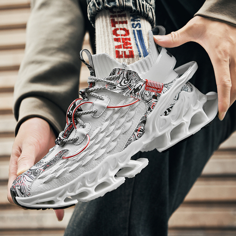 men' fashion sneakers non-slip running athletic tennis shoes