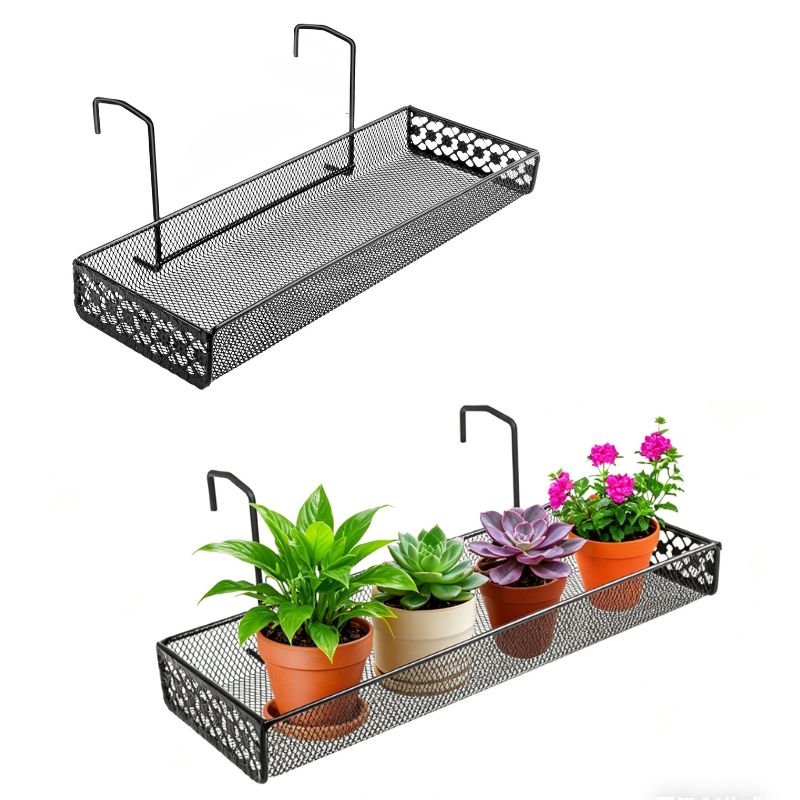 2er set eisen hngegelnder pflanzregal korb balkon - Temu Germany