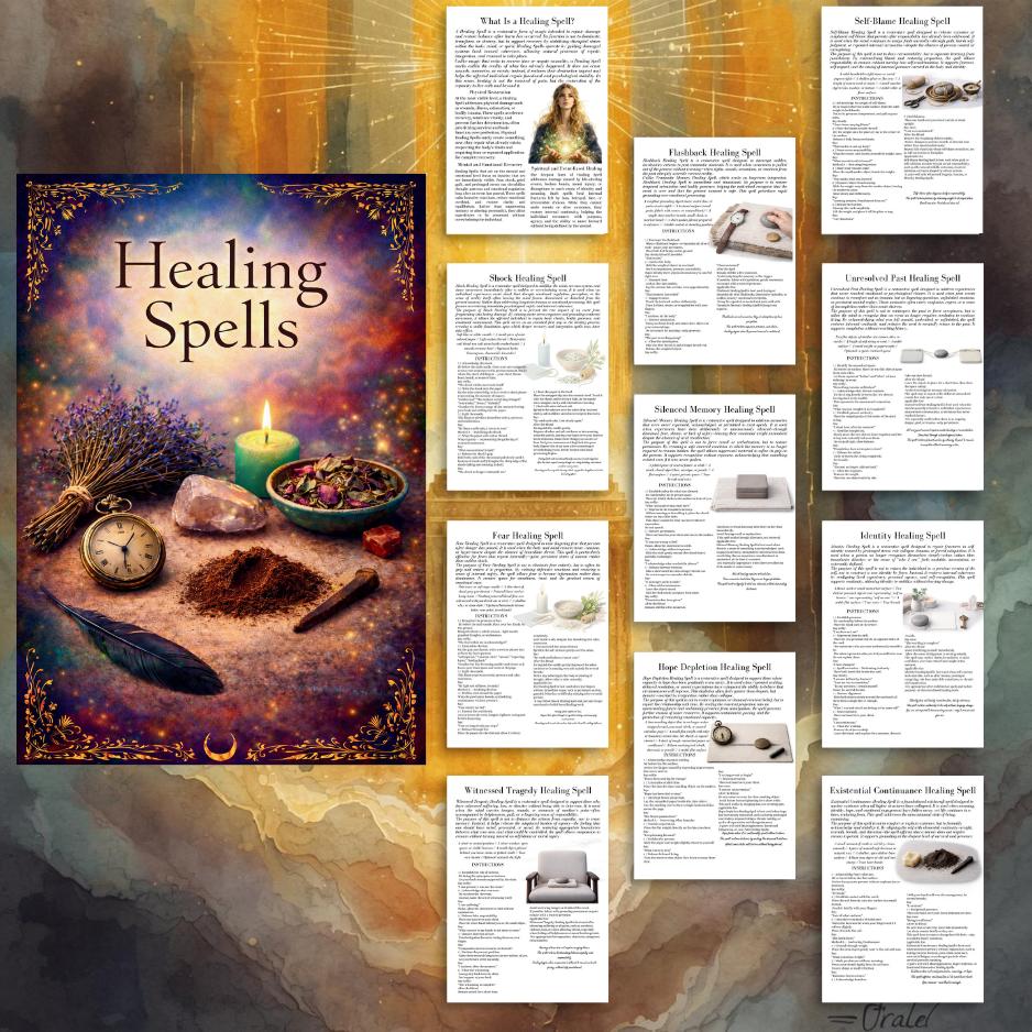 TEMU Adults' Spell Notebook: 25+ Emotional Spells For Anxiety, Trauma, Grief, Anger & Loneliness, Journal & Mindfulness For