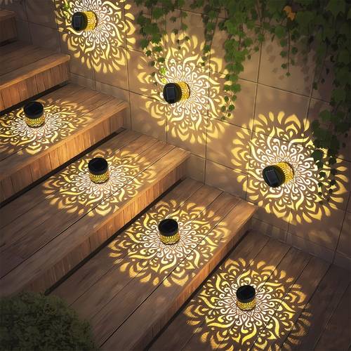 2 solar fence lights outdoor wall lights solar deck step lights courtyard decorative lights
