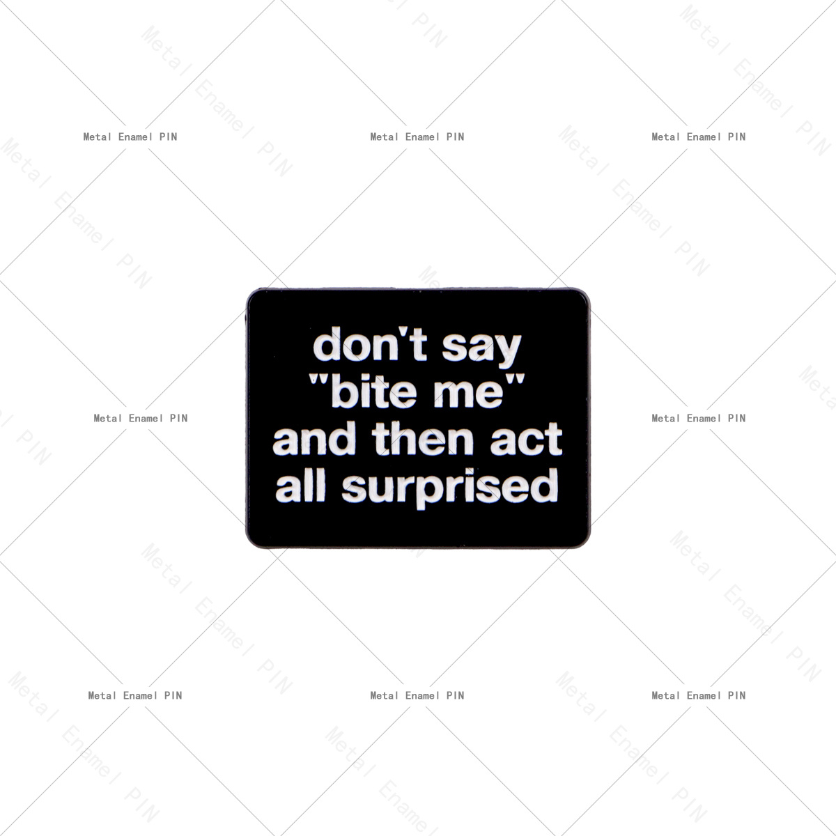 TEMU 1pc Enamel Pin, "don't Say '' Action All " Metal Brooch, Funny Attitude Lapel Pin For Backpacks Jackets Hats, Humorous Badge Gift