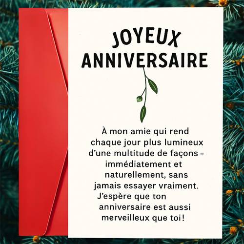 photo de l'article une carte danniversaire française pour les , pour les anniversaires et les occasions spéciales, un pour les et les personnes attentionnées