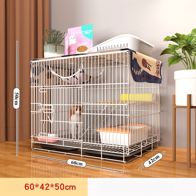 TEMU Cat Cage Household Cat Villa Indoor Cat Toilet Integrated Cat House Cat Shelter Cat Nest, Indoor Cat Containment, Feline , Cat Shelter House,