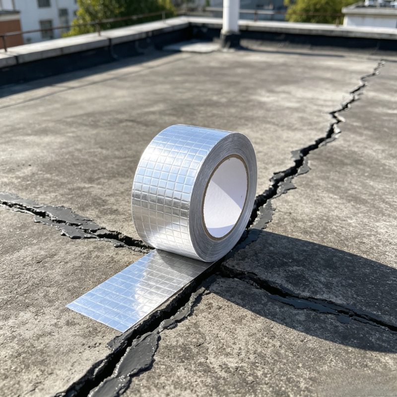 TEMU 1 Rouleau de 650 cm de Bande d'étanchéité en aluminium auto-adhésive super étanche - pour toit/mur/tubes - Étanchéité auto-adhésive et étanche à