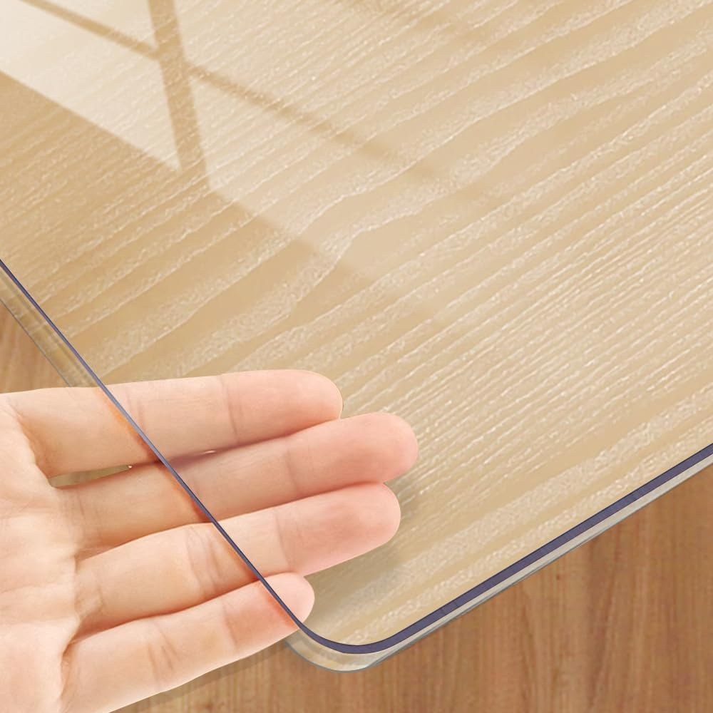 Clear Table Cover Protector, 36 X 60 Inch 2mm Thick Plastic Table Cover Table Protector Dining Room Table Waterproof Dresser Cover Top Kitchen Coffee
