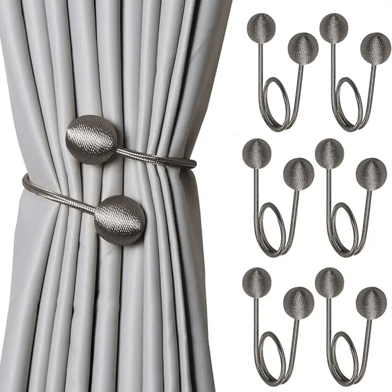 6 DIY High-Quality Nordic Style Curtain Strings, Featuring Woven Design and Durable Materials for Fixing Curtains, Suitable for Thin or Thick Curtains, Perfect for Decorating Bedroom, Living Room, Kitchen, and Office Curtains.