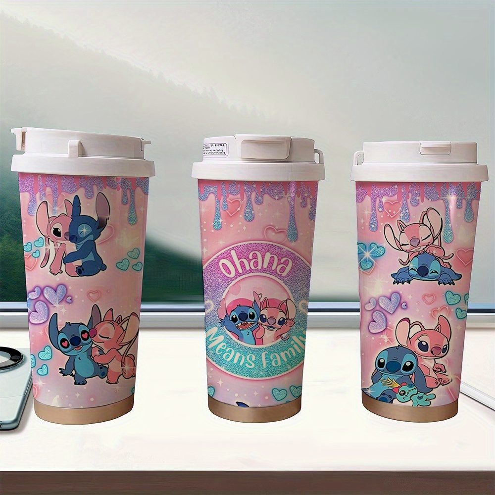 

1pc Disney Stitch 18oz Stainless Mug - Leak-proof & Reusable, Outdoor Activities, Travel & Camping, Featuring & Stitch Designs With , Camping Mug| Graphics|reusable Mug