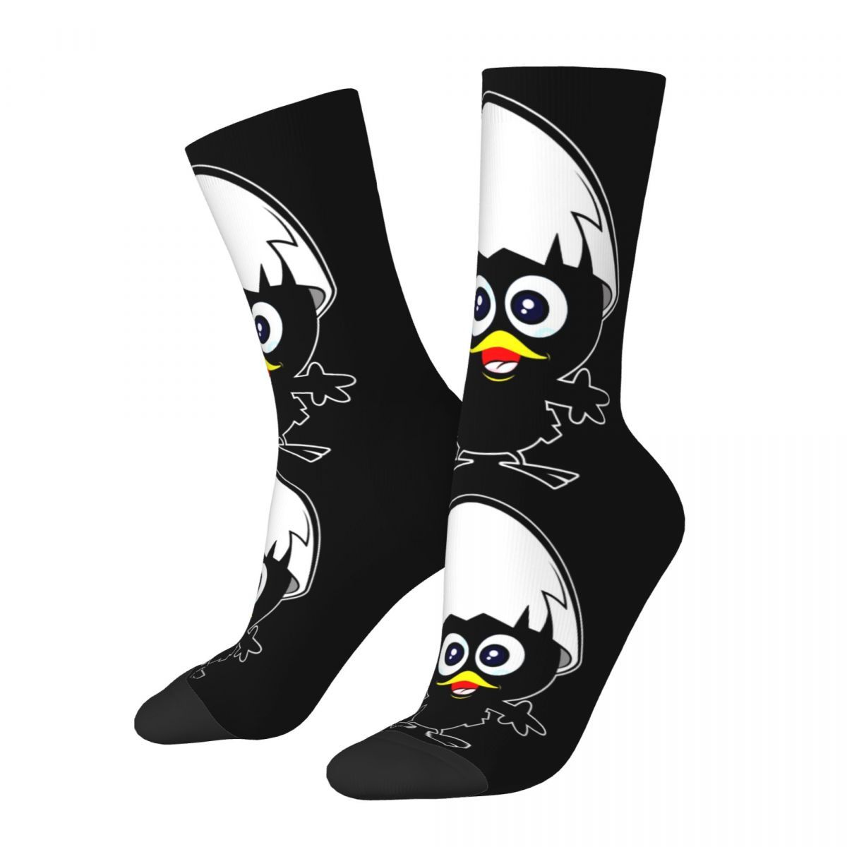 

1 Pair Unisex Novelty Crew Socks, Design, Knit Polyester & Spandex , Machine Washable, Random Print Fashion Pattern