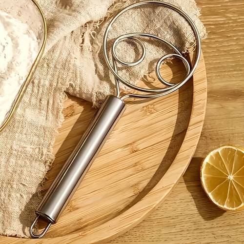 stainless steel handheld dough mixer double hole quick mixing tool for cooking whisking baking suitable for restaurants trucks bakeries