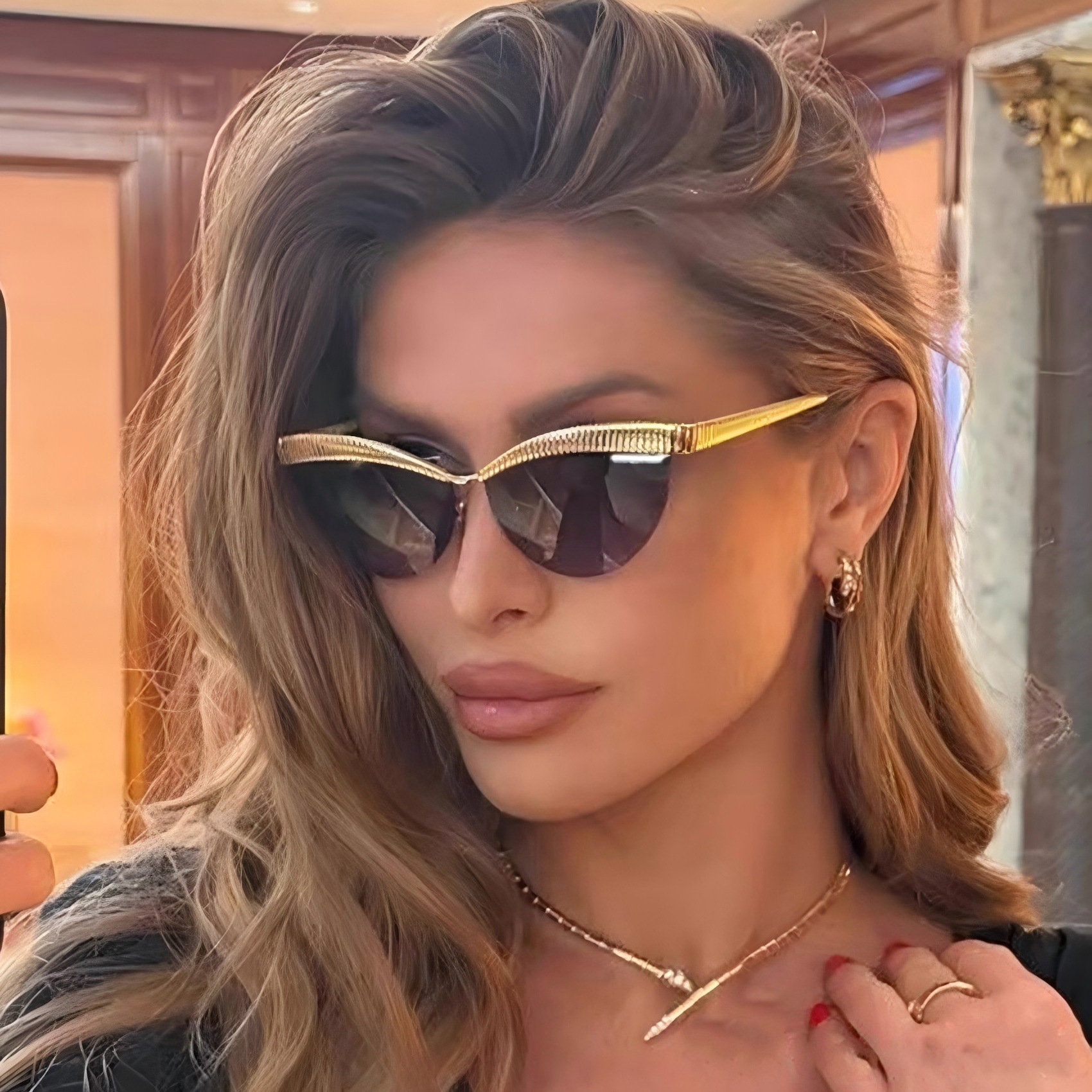 cat eye sunglasses sold on Temu United States