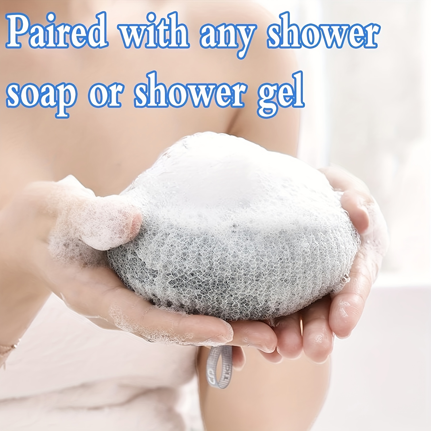Exfoliating Shower Brush with Suction Cups- Massage Bath Ball Sponge, Suitable for Both Men And Women, Wall-Mounted Loofah, Random Colors.