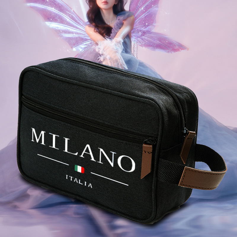 TEMU 1pc Printed Toiletries Travel Bag, Multi-pocket Large Capacity Portable Cosmetic Bag, Travel Toiletries Storage Bag For Makeup And Toiletries