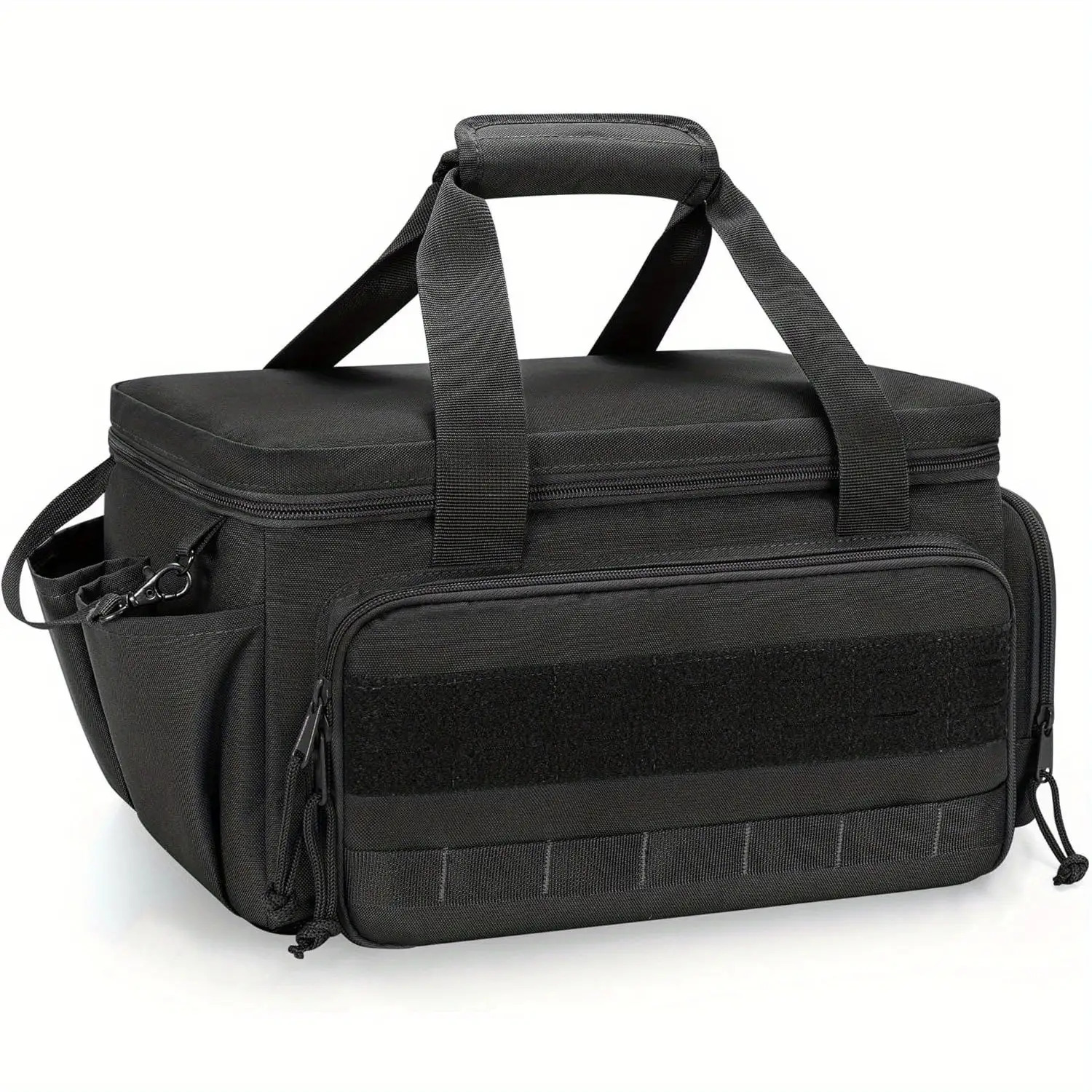 TEMU 14-inch Tactical Tool Bag - Practical Black Multi-compartment , Suitable For Electricians And Maintenance Technicians - Equipped With Ergonomic