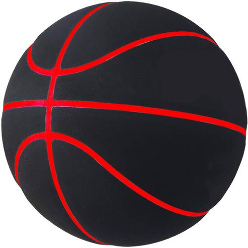 quiet basketball quiet basketball high elastic non neon red black glossy end with white lines suitable for indoor outdoor teenager professional training competitive games park league use durable and comfortable