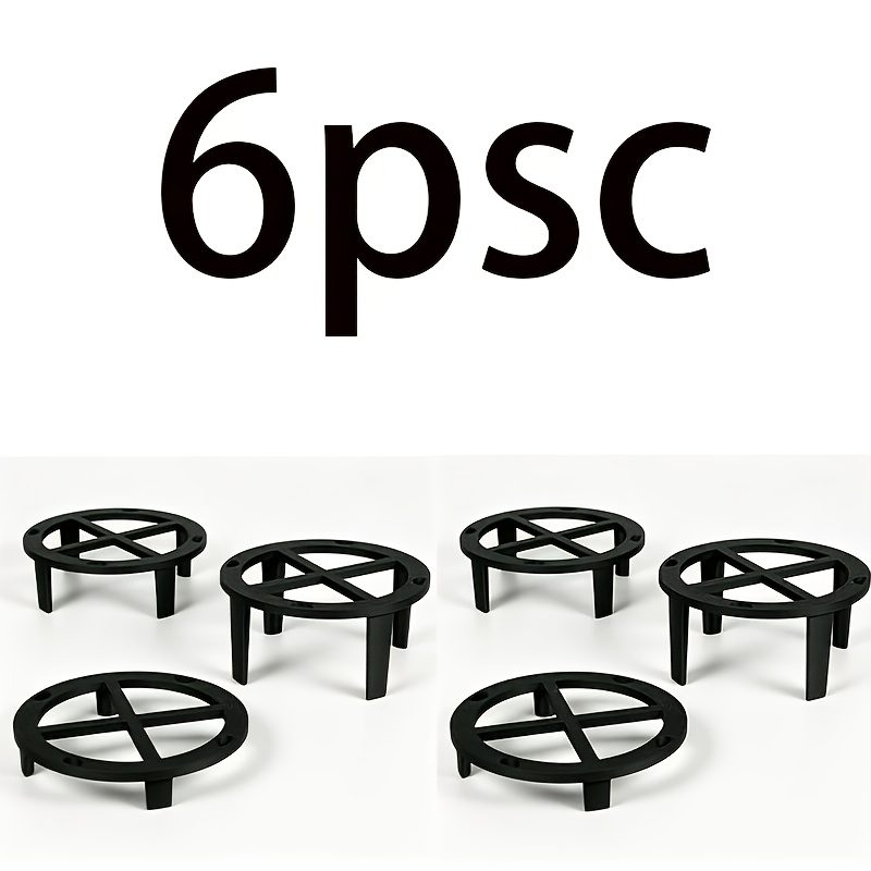 TEMU 6pcs Plant Stands, Elevated Pot Feet With Sturdy , Improves Plant Circulation And Drainage, Non-slip Grips Protect Floors From Scratches, Modern