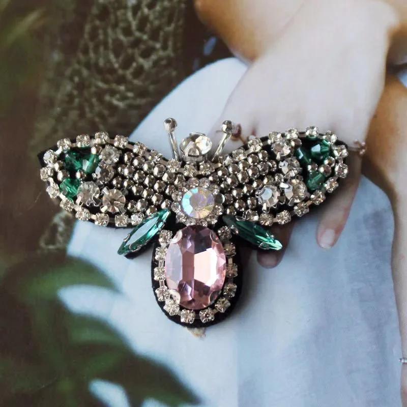 TEMU 3d Pink Diamond Bee Patches Women Crystal Rhinestone Bee Applique Jewelry Gifts Iron On Accessories Decal Stickers
