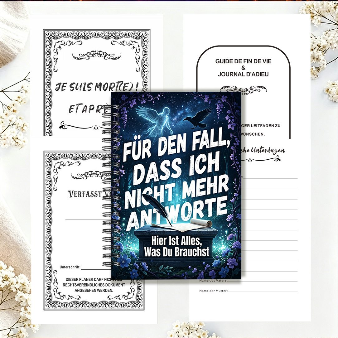 TEMU 1pc Personal Organizer, German Version - End Of , Suitable For Will List Management, Registration, Memo, Includes Will Record Page, End-of-life