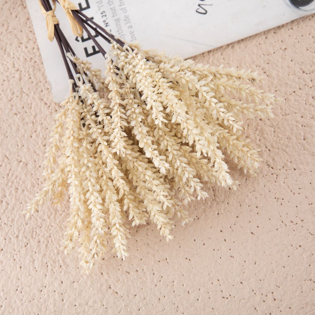 Image of 6/ 12pcsartificial Wheat Flowers, Wheat Straw Bouquets, Straw Flowers, Thanksgiving Diy Design , Autumn Family Dining Table Decoration, Wedding Decoration