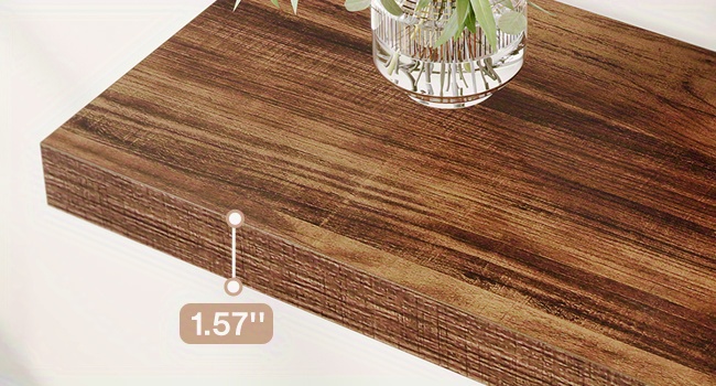 Table with Storage - 3-Shelf Particle Board Console Table with Circular Base, Narrow Table for Living Room Or Hallway, Easy Assembly, Decorative Furniture, Natural End