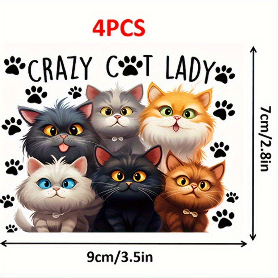 E-shop Katzenliebhaber Freunde 4 süße und lustige Katzen Geschenke, Katzen-Themen " Slave" UV Transferpapier, hochviskoses und hochwertiges