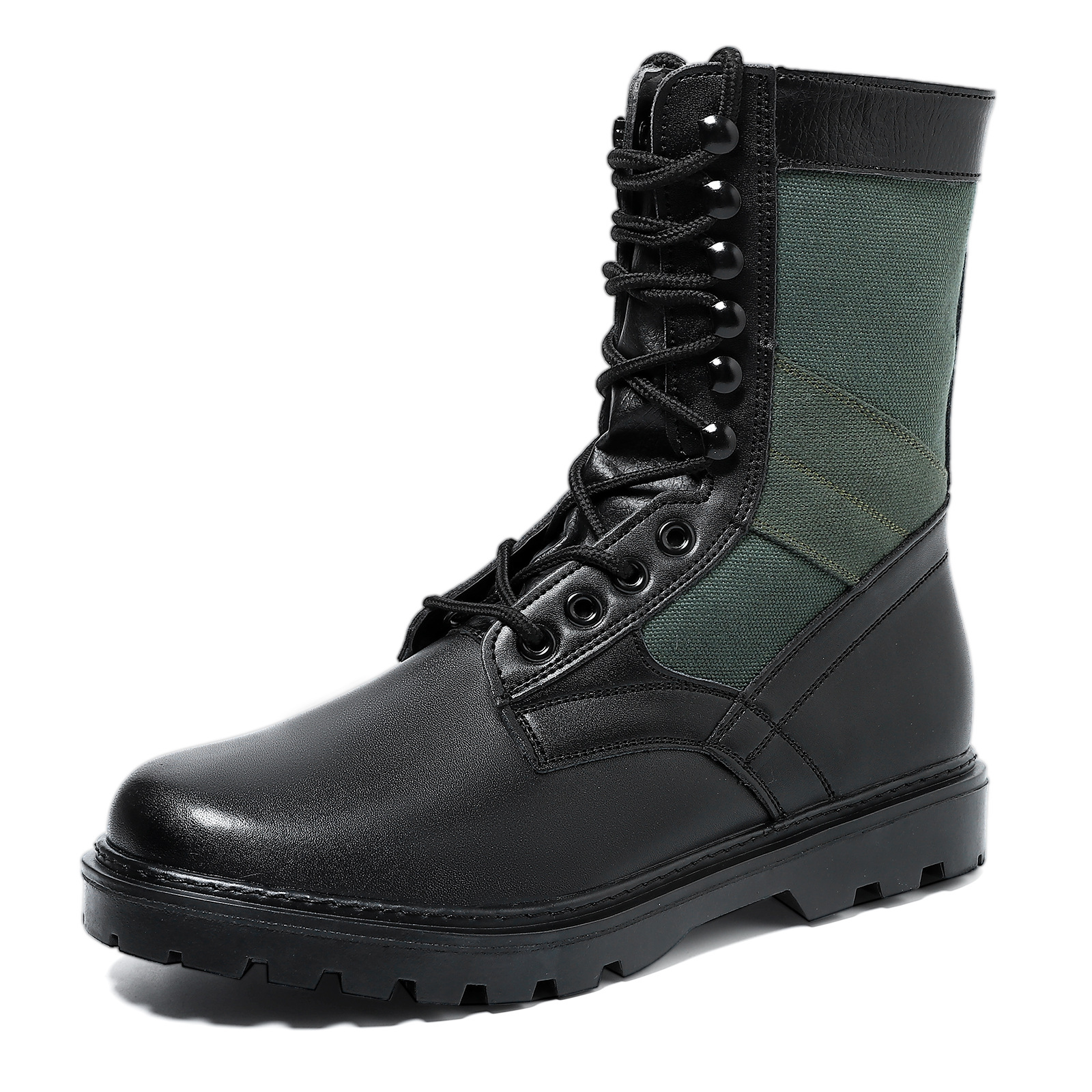 Image of Men's Fashion Large Size Boots British Style Mid High Top Spring Autumn Large Size Long Boots Combat Boots 2026 New Casual Comfortable Footwear