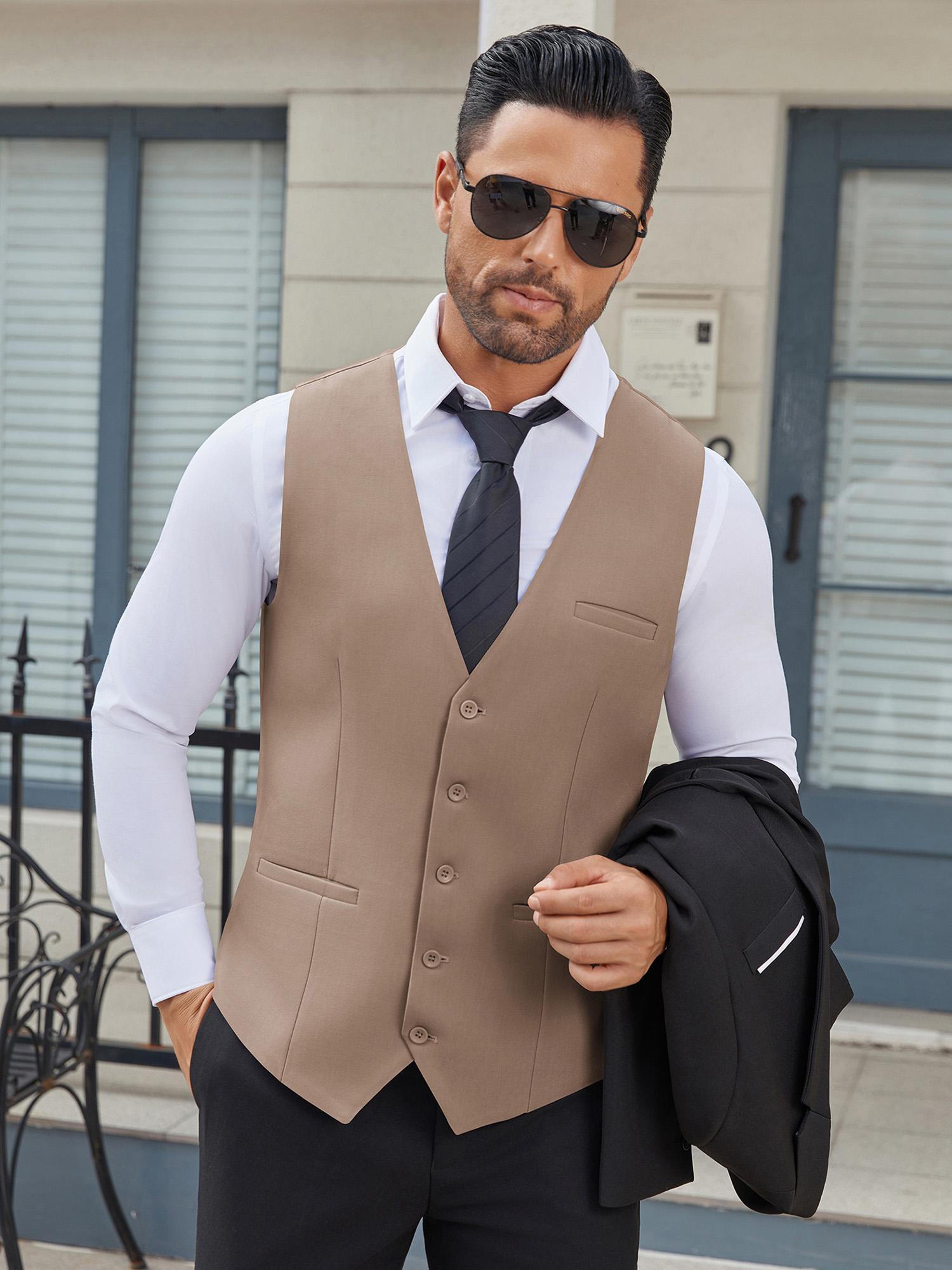 mens suit vests business casual vest lightweight formal - Temu, image size:800x1067