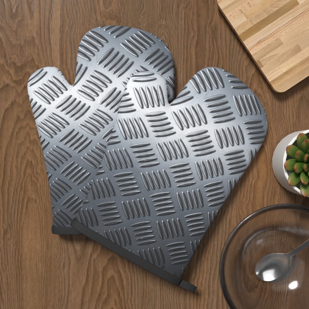 TEMU 2-pack 10..7 Inch Heat-resistant Kitchen Oven Mitts, Silvery Diamond Texture Oven Gloves, Ideal Holiday Gift For , Suitable For Cooking, Home