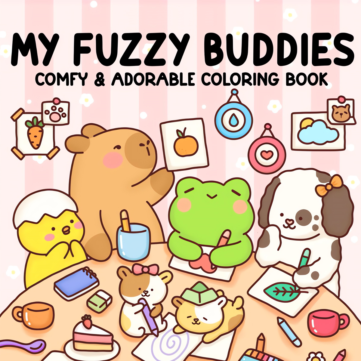 

My Fuzzy Coloring Book - 22 Pages Paper, , Creative Comforting Designs For Teens & Adults, Ideal Gift For All