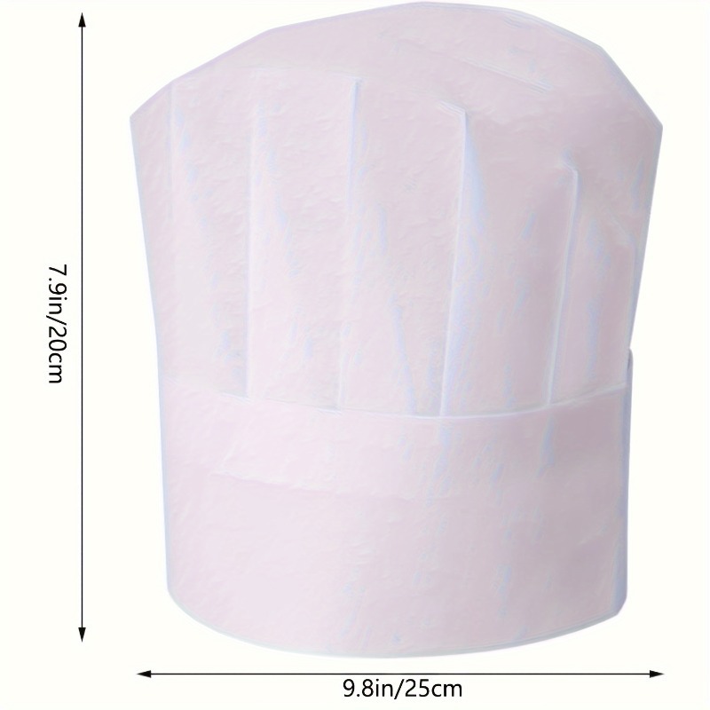 24pcs Adjustable Disposable Chef Toques for Cooking and Baking