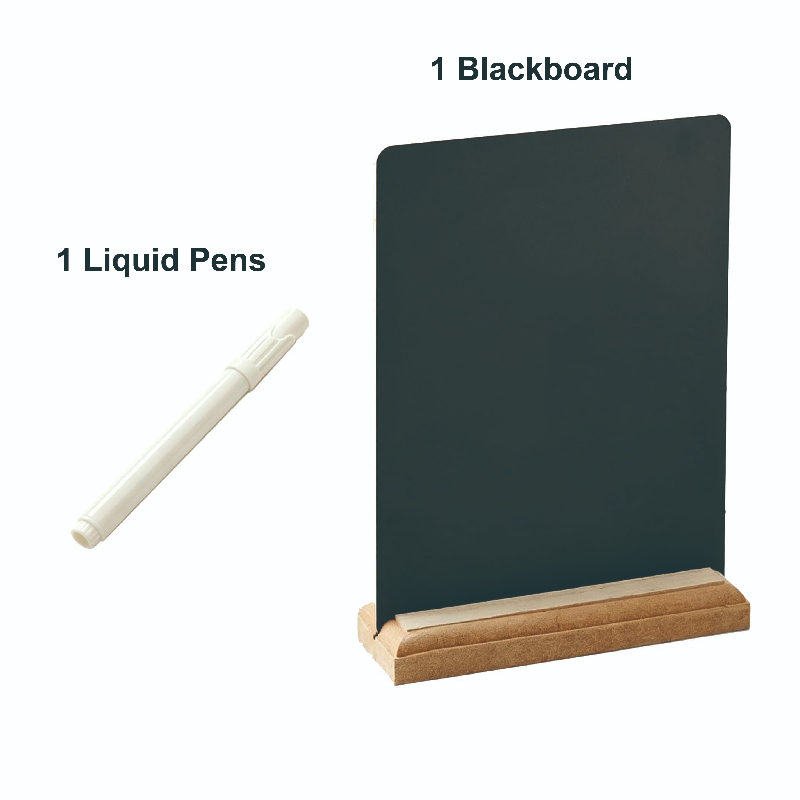 TEMU Reusable Erasable Mini Table Chalkboard With Wooden Stand, Small Blackboard Marker Sign For , Food Label & Table Markers