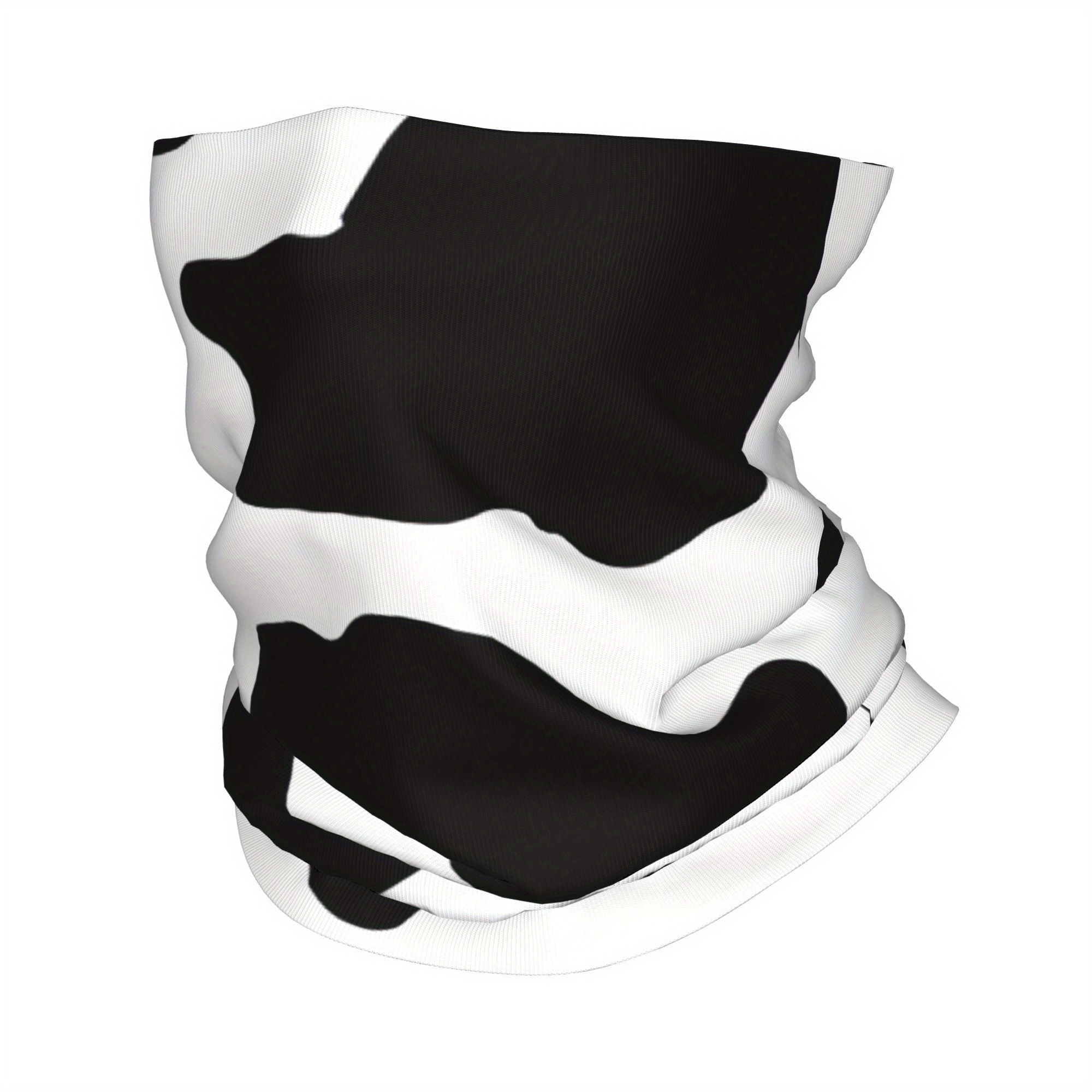 

Cow Print Bandana - Soft Polyester Neck Gaiter & Face Scarf, Pattern, Ideal For Motorcycle Riding & Hiking, Adult Size, Hand Washable