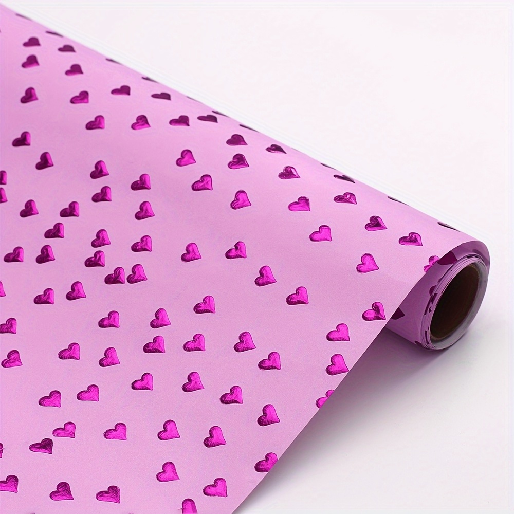 Image of Valentine's Wrapping Paper - 42.93cm X 300cm - Pink For Valentine's Day, Mother's Day, Anniversaries, Birthdays, Weddings, Baby Showers