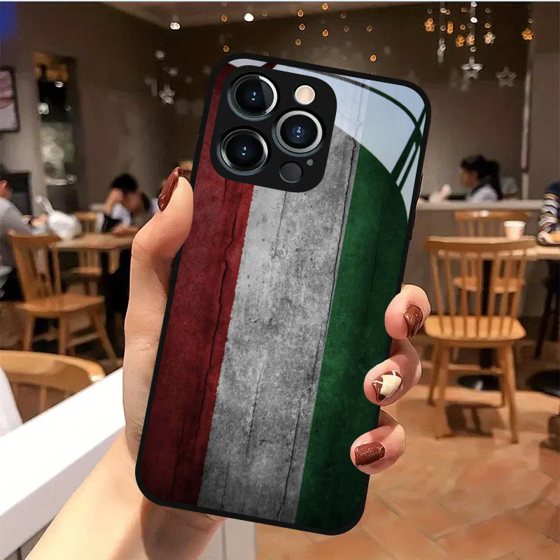 phone case   black tempered glass   phone case with italian flag texture background suitable for iphone 16 16     pro max 16  15 pro 15 pro max 14 14 plus 14 pro 14 pro max 13 13 pro 13 pro max 13