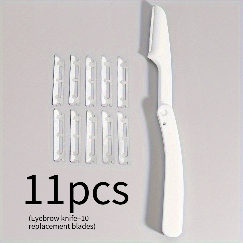 Image of Lady's Facial Razor, Eyebrow Razor, Skin Shaver, Facial Shaver, Skin Shaver Tool, Remover, Suitable For Folding Travel Facial Razor, 1pc, 10-blade Razor