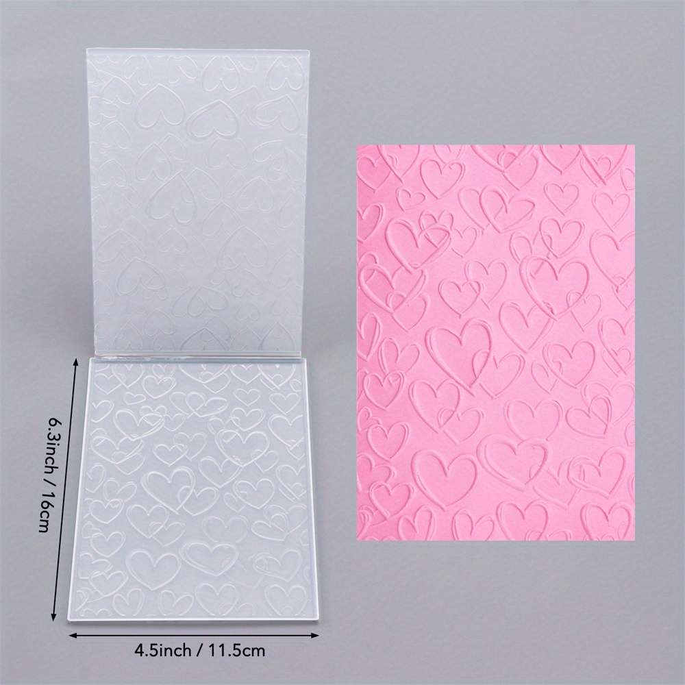 Love 3d Embossing Folder Texture Pattern Background Decorative Cardboard Crafts Project Making
