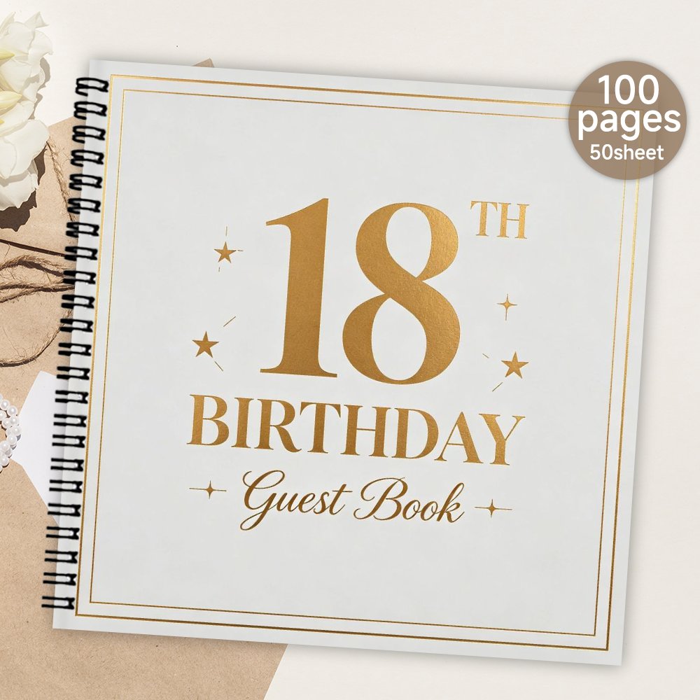 TEMU 1pc Guestbook a Spirale, Libro degli Ospiti con Bianche per il 18簞 Compleanno, Libro per e degli Ospiti, Regalo Significativo e Album di Ricordo