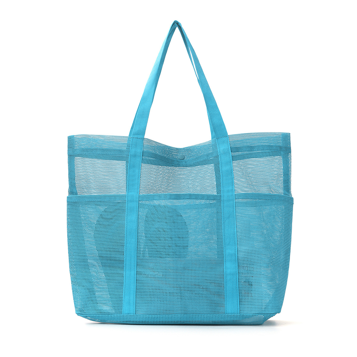 TEMU Men' & Women' Summer Beach Tote Bag - Large Capacity Multi- Bag With Breathable Mesh, Lightweight Suitable For Poolside, Travel, Vacation, For