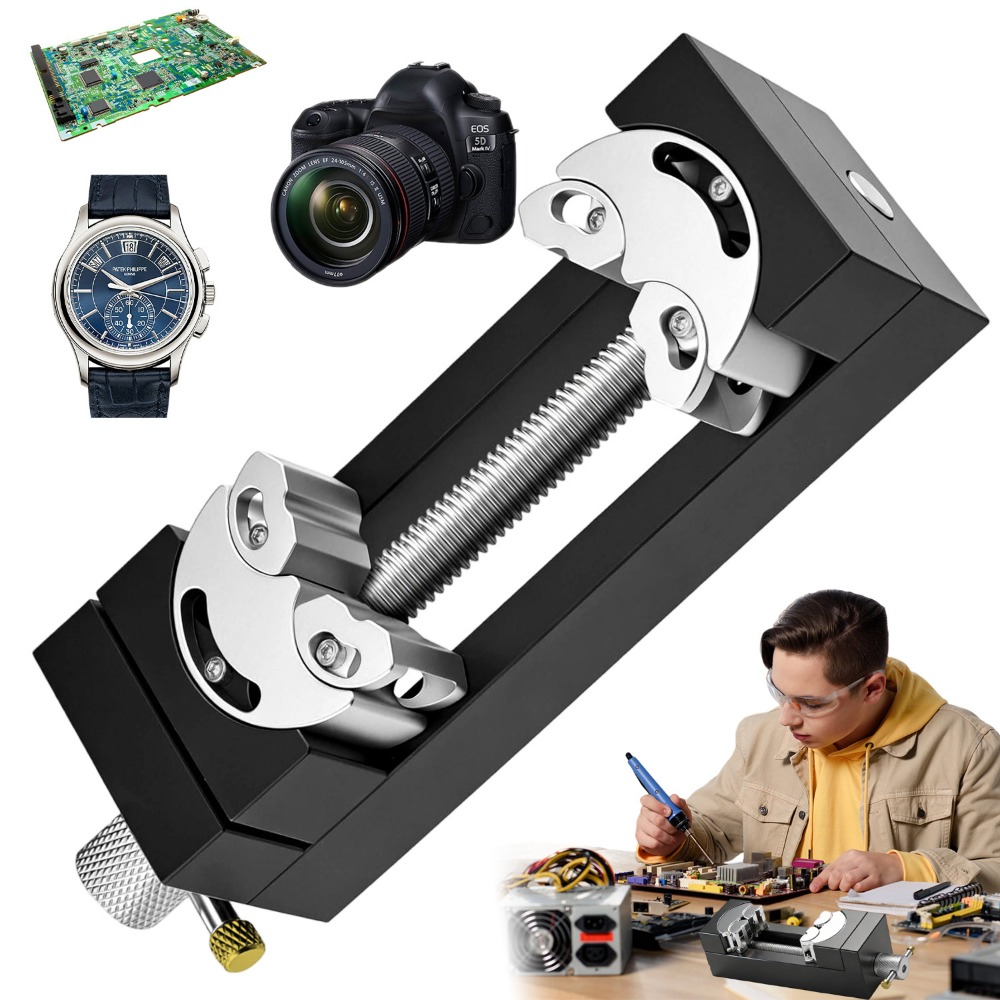 Mini Vise With 6 Adjustable , Compact Sturdy Clamp, Ideal For Diy Crafts, Jewelry Making & Precision Repair Works