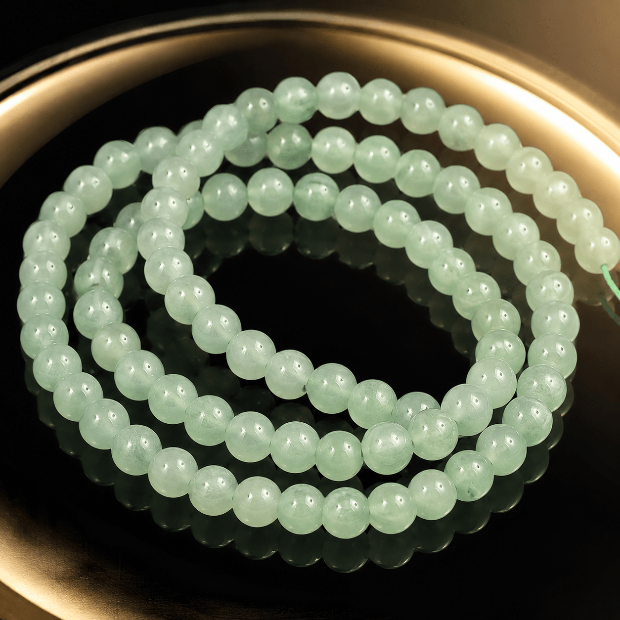 TEMU Green Dongling Round Beads Bracelet Necklace Earrings Bead Additions Holiday Handmade Jewelry Making
