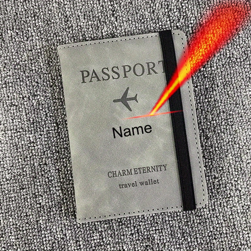 TEMU Customized Aircraft Passport Set Personalized Name Gift Unisex Id Card Business Bill Protection Card Set