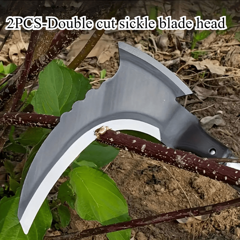 2件装高锰钢镰刀头 - 双刃，农业、草坪护理及修剪专用，牢固贴合 商品详情 7
