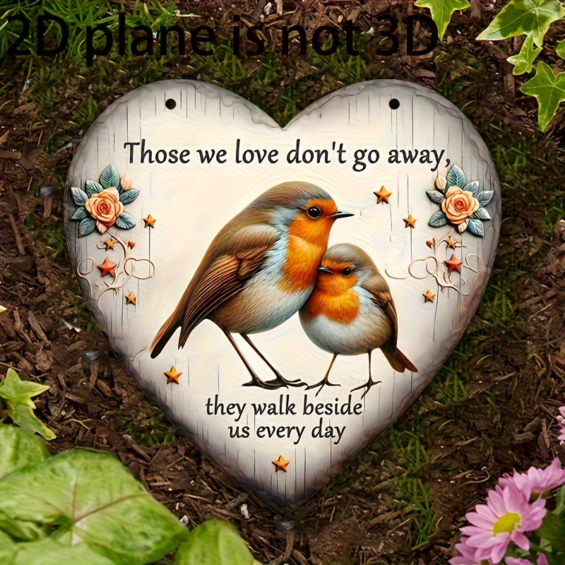 TEMU 2D Plat Houten Bord - "De Mensen Die We Liefhebben Verlaten Nooit" Condoleance Cadeau, Geschikt voor Begraafplaats, Gazon, Of Muurdecoratie,