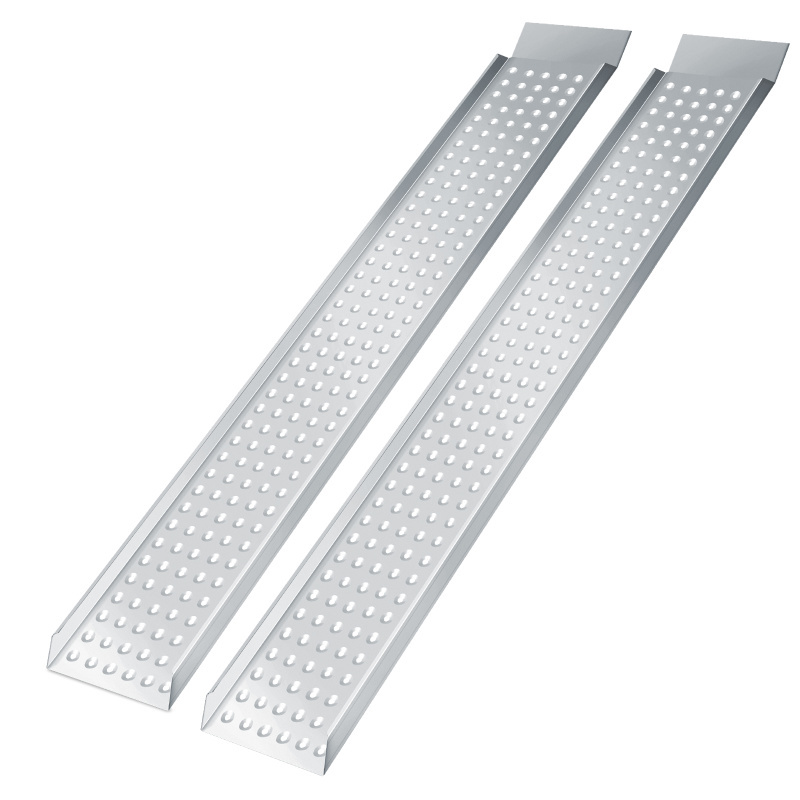2 Access Ramps, Each 160cm Long And Of Supporting 400kg, Designed For And Motorbikes. Heavy-duty, Anti-slip Loading Ramps Are Galvanized For Durability