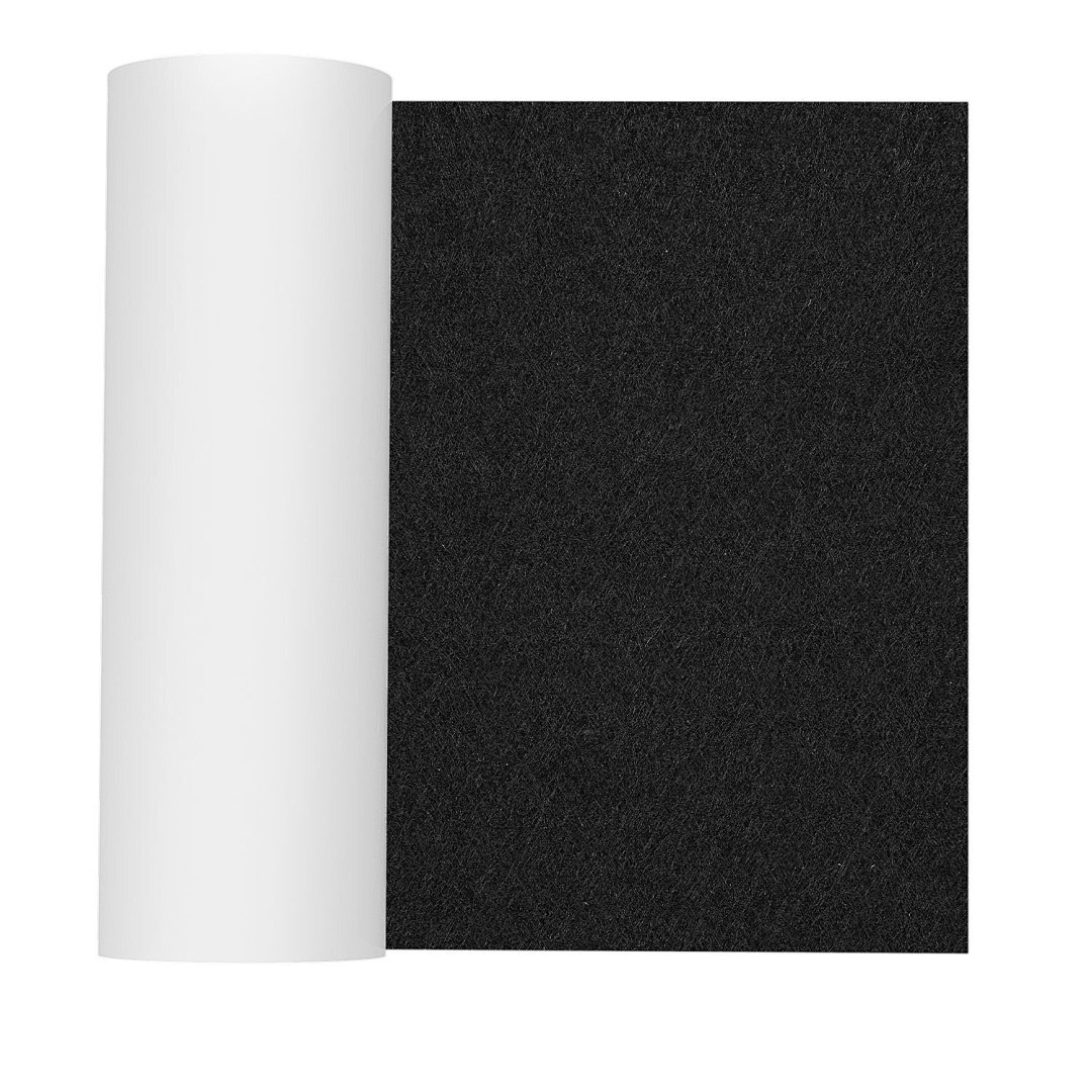 100x150cm Self Adhesive Felt Sheet For Furniture Protection, Floor Protectors For Chair Legs, Table, Sofa And Cabinets, Anti Scratch Felt Roll, 2.5mm, Black/gray