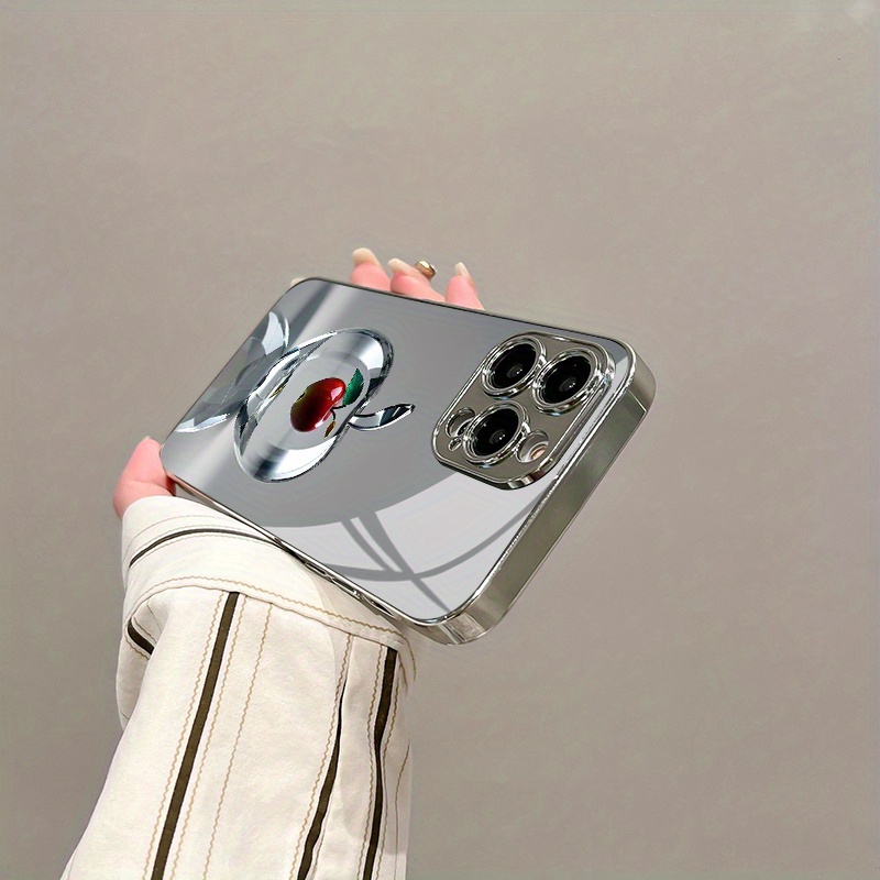 A Crystal Clear, Beautifully Designed Red Apple Pattern Glass Phone Case with Lens Protection, Suitable for iPhone Models 16/16Pro/16Promax/16Plus/15/15Plus/15Pro/15Promax, 14/14Plus/14Pro/14Promax, 13/13Pro/13Promax, 12/12Pro/12Promax, 11/11Pro/11Promax, Xr/Xs/Xsmax, Featuring an Attractive And Stunning Appearance.