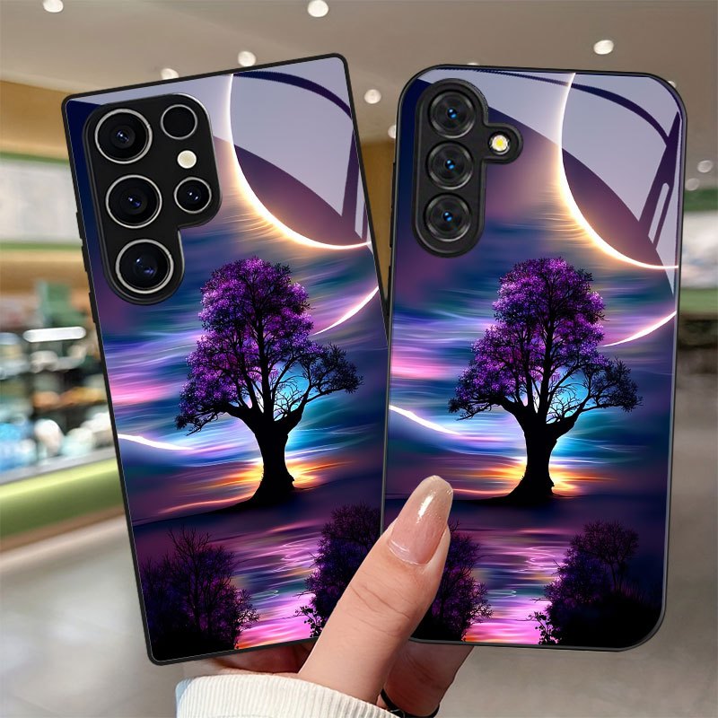 TEMU Phone Case - Night Print Phone Case With Lens Protection For Galaxy
